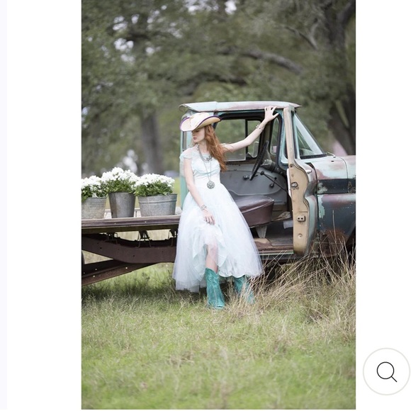 Junk Gypsy Lane Fringe Teal Cowboy 🤠 Boots 7.5 7 - Picture 2 of 16